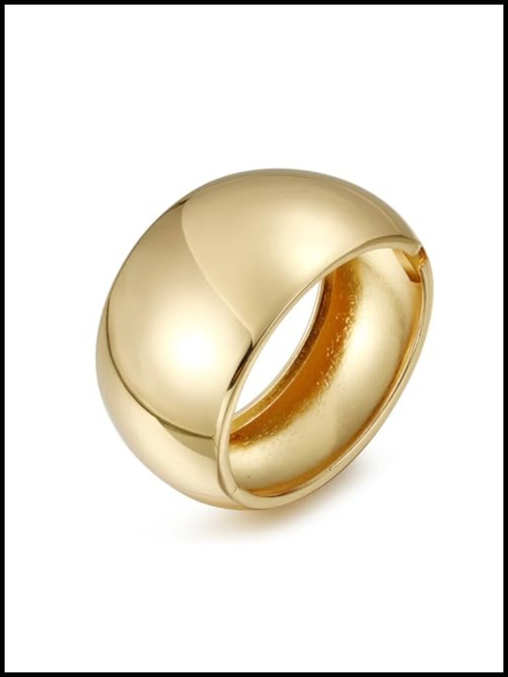 Gold Plated Chunky Cuff Bangle Bracelet Women Wide Handmade Pearl